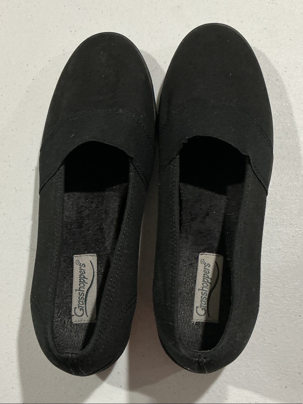 Grasshoppers Women's Black Slip-On Fabric Flats